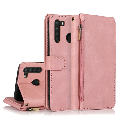 Skin-feel Crazy Horse Texture Zipper Wallet Bag Horizontal Flip Leather Case with Holder & Card Slots & Wallet & Lanyard, For Samsung Galaxy A11, For Samsung Galaxy A12, For Samsung Galaxy A20 / A30, For Samsung Galaxy A21, For Samsung Galaxy A21s�����...