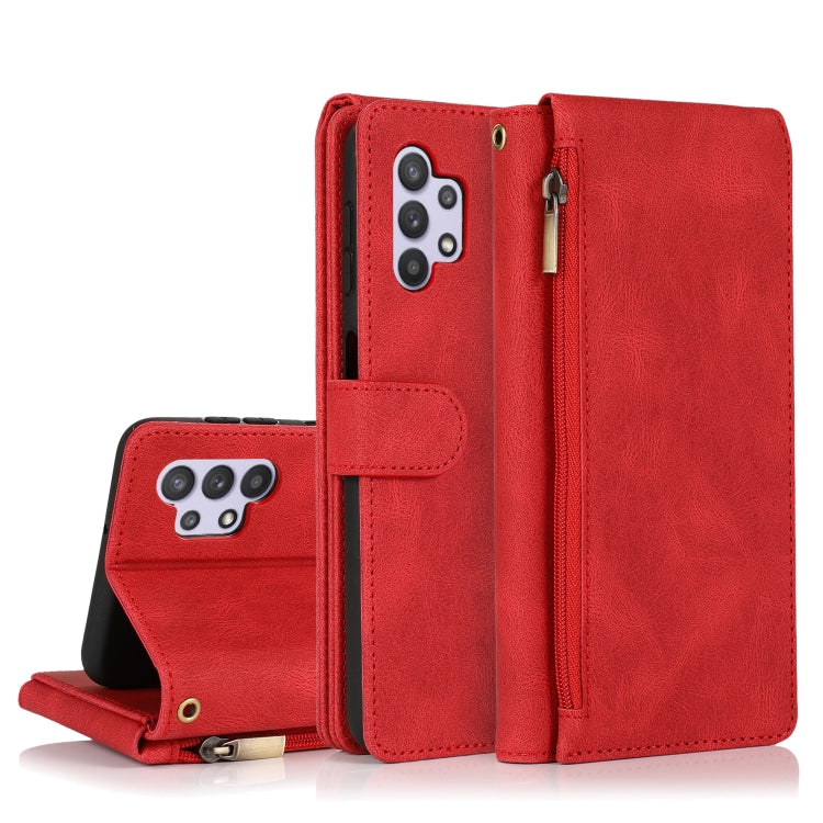 Skin-feel Crazy Horse Texture Zipper Wallet Bag Horizontal Flip Leather Case with Holder & Card Slots & Wallet & Lanyard, For Samsung Galaxy A11, For Samsung Galaxy A12, For Samsung Galaxy A20 / A30, For Samsung Galaxy A21, For Samsung Galaxy A21s�����...