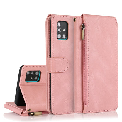 Skin-feel Crazy Horse Texture Zipper Wallet Bag Horizontal Flip Leather Case with Holder & Card Slots & Wallet & Lanyard, For Samsung Galaxy A51, For Samsung Galaxy A51 5G, For Samsung Galaxy A52 5G, For Samsung Galaxy A70, For Samsung Galaxy A71������...