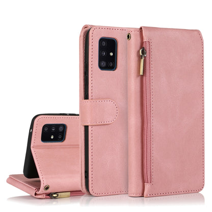 Skin-feel Crazy Horse Texture Zipper Wallet Bag Horizontal Flip Leather Case with Holder & Card Slots & Wallet & Lanyard, For Samsung Galaxy A51, For Samsung Galaxy A51 5G, For Samsung Galaxy A52 5G, For Samsung Galaxy A70, For Samsung Galaxy A71������...