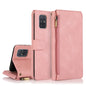 Skin-feel Crazy Horse Texture Zipper Wallet Bag Horizontal Flip Leather Case with Holder & Card Slots & Wallet & Lanyard, For Samsung Galaxy A51, For Samsung Galaxy A51 5G, For Samsung Galaxy A52 5G, For Samsung Galaxy A70, For Samsung Galaxy A71������...