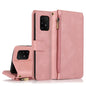 Skin-feel Crazy Horse Texture Zipper Wallet Bag Horizontal Flip Leather Case with Holder & Card Slots & Wallet & Lanyard, For Samsung Galaxy A51, For Samsung Galaxy A51 5G, For Samsung Galaxy A52 5G, For Samsung Galaxy A70, For Samsung Galaxy A71������...