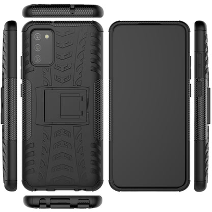 Tire Texture Shockproof TPU+PC Protective Case with Holder, For Samsung Galaxy A02s (EU Version), For Samsung Galaxy 02s (EU Version)