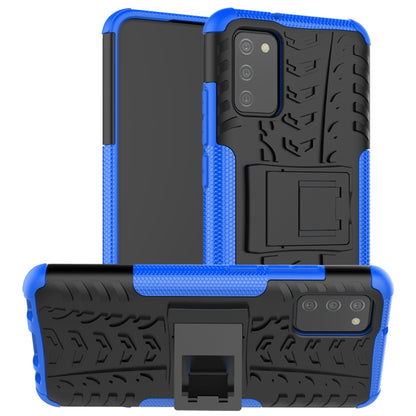 Tire Texture Shockproof TPU+PC Protective Case with Holder, For Samsung Galaxy A02s (EU Version), For Samsung Galaxy 02s (EU Version)
