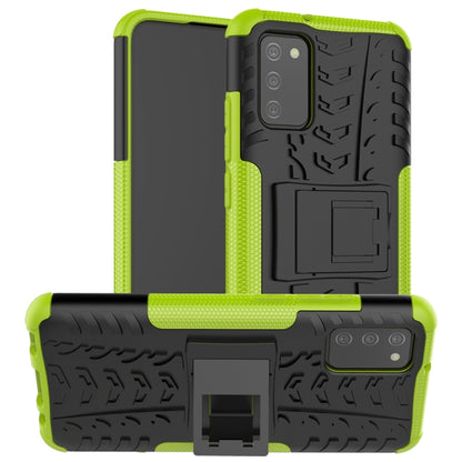 Tire Texture Shockproof TPU+PC Protective Case with Holder, For Samsung Galaxy A02s (EU Version), For Samsung Galaxy 02s (EU Version)
