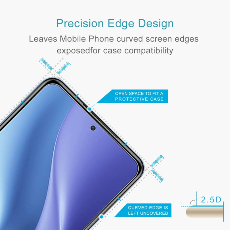 50 PCS 0.26mm 9H Surface Hardness 2.5D Explosion-proof Tempered Glass Non-full Screen Film