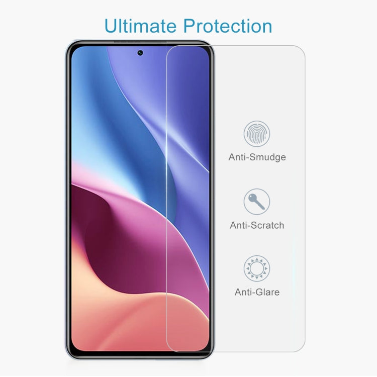 50 PCS 0.26mm 9H Surface Hardness 2.5D Explosion-proof Tempered Glass Non-full Screen Film