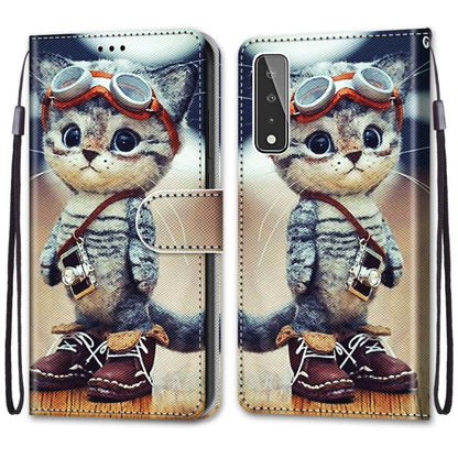 Coloured Drawing Cross Texture Horizontal Flip PU Leather Case with Holder & Card Slots & Wallet & Lanyard