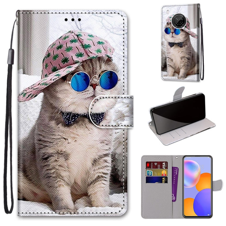 Coloured Drawing Cross Texture Horizontal Flip PU Leather Case with Holder & Card Slots & Wallet & Lanyard