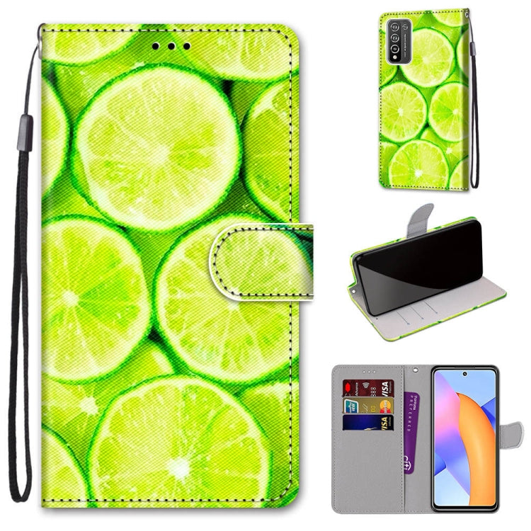 Coloured Drawing Cross Texture Horizontal Flip PU Leather Case with Holder & Card Slots & Wallet & Lanyard