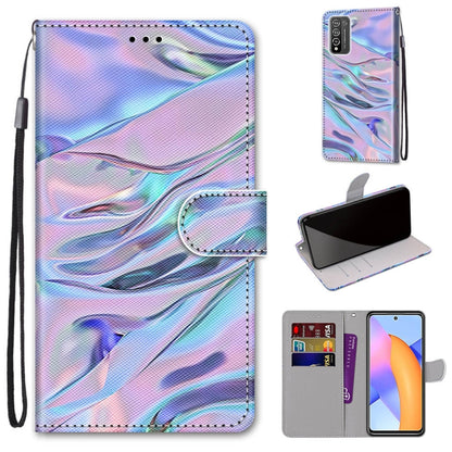 Coloured Drawing Cross Texture Horizontal Flip PU Leather Case with Holder & Card Slots & Wallet & Lanyard