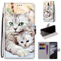 Coloured Drawing Cross Texture Horizontal Flip PU Leather Case with Holder & Card Slots & Wallet & Lanyard