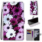 Coloured Drawing Cross Texture Horizontal Flip PU Leather Case with Holder & Card Slots & Wallet & Lanyard