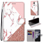 Coloured Drawing Cross Texture Horizontal Flip PU Leather Case with Holder & Card Slots & Wallet & Lanyard