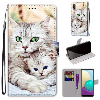 Coloured Drawing Cross Texture Horizontal Flip PU Leather Case with Holder & Card Slots & Wallet & Lanyard