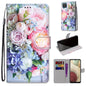 Coloured Drawing Cross Texture Horizontal Flip PU Leather Case with Holder & Card Slots & Wallet & Lanyard