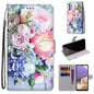 Coloured Drawing Cross Texture Horizontal Flip PU Leather Case with Holder & Card Slots & Wallet & Lanyard