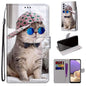Coloured Drawing Cross Texture Horizontal Flip PU Leather Case with Holder & Card Slots & Wallet & Lanyard