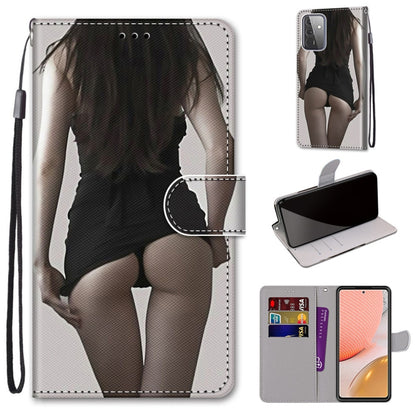 Coloured Drawing Cross Texture Horizontal Flip PU Leather Case with Holder & Card Slots & Wallet & Lanyard