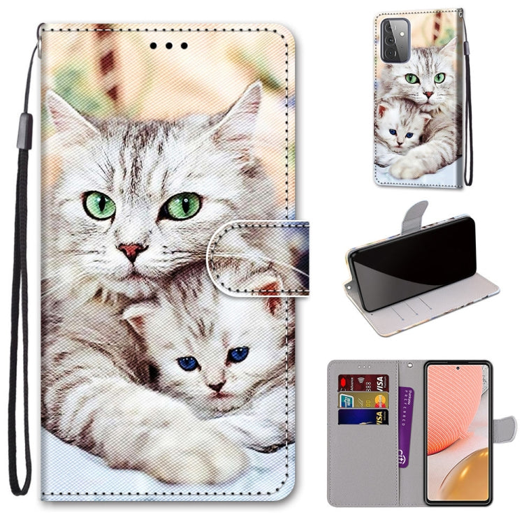 Coloured Drawing Cross Texture Horizontal Flip PU Leather Case with Holder & Card Slots & Wallet & Lanyard