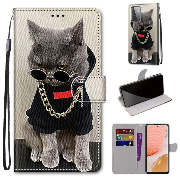 Coloured Drawing Cross Texture Horizontal Flip PU Leather Case with Holder & Card Slots & Wallet & Lanyard