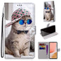 Coloured Drawing Cross Texture Horizontal Flip PU Leather Case with Holder & Card Slots & Wallet & Lanyard