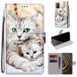 Coloured Drawing Cross Texture Horizontal Flip PU Leather Case with Holder & Card Slots & Wallet & Lanyard