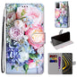 Coloured Drawing Cross Texture Horizontal Flip PU Leather Case with Holder & Card Slots & Wallet & Lanyard