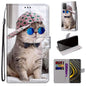 Coloured Drawing Cross Texture Horizontal Flip PU Leather Case with Holder & Card Slots & Wallet & Lanyard