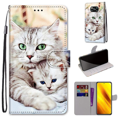 Coloured Drawing Cross Texture Horizontal Flip PU Leather Case with Holder & Card Slots & Wallet & Lanyard