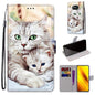 Coloured Drawing Cross Texture Horizontal Flip PU Leather Case with Holder & Card Slots & Wallet & Lanyard