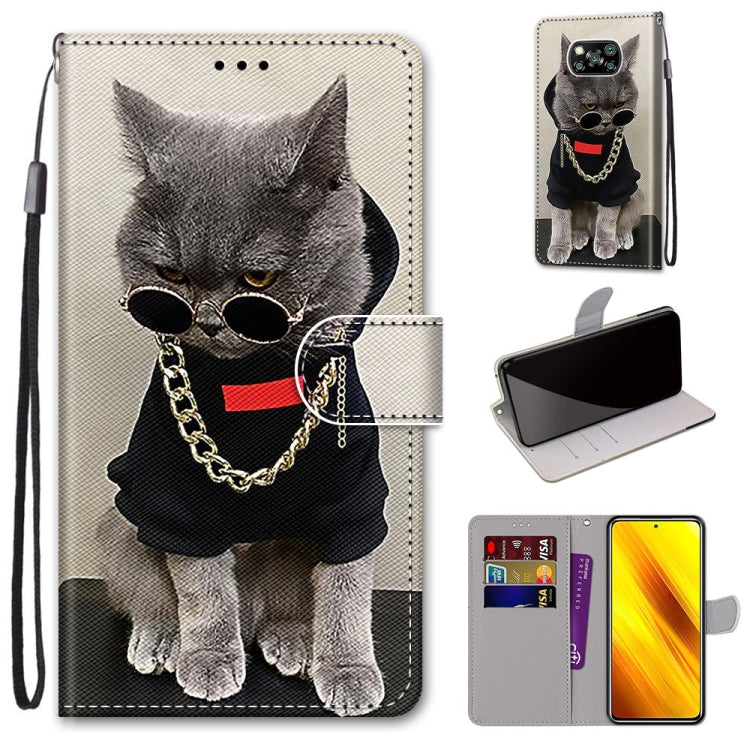Coloured Drawing Cross Texture Horizontal Flip PU Leather Case with Holder & Card Slots & Wallet & Lanyard