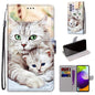 Coloured Drawing Cross Texture Horizontal Flip PU Leather Case with Holder & Card Slots & Wallet & Lanyard