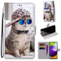 Coloured Drawing Cross Texture Horizontal Flip PU Leather Case with Holder & Card Slots & Wallet & Lanyard