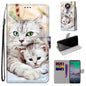Coloured Drawing Cross Texture Horizontal Flip PU Leather Case with Holder & Card Slots & Wallet & Lanyard