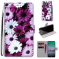 Coloured Drawing Cross Texture Horizontal Flip PU Leather Case with Holder & Card Slots & Wallet & Lanyard
