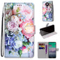 Coloured Drawing Cross Texture Horizontal Flip PU Leather Case with Holder & Card Slots & Wallet & Lanyard