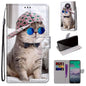 Coloured Drawing Cross Texture Horizontal Flip PU Leather Case with Holder & Card Slots & Wallet & Lanyard