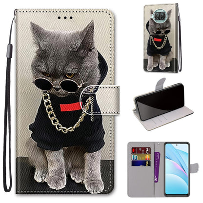 Coloured Drawing Cross Texture Horizontal Flip PU Leather Case with Holder & Card Slots & Wallet & Lanyard