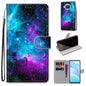 Coloured Drawing Cross Texture Horizontal Flip PU Leather Case with Holder & Card Slots & Wallet & Lanyard