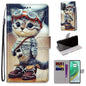 Coloured Drawing Cross Texture Horizontal Flip PU Leather Case with Holder & Card Slots & Wallet & Lanyard