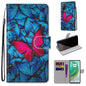 Coloured Drawing Cross Texture Horizontal Flip PU Leather Case with Holder & Card Slots & Wallet & Lanyard