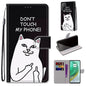 Coloured Drawing Cross Texture Horizontal Flip PU Leather Case with Holder & Card Slots & Wallet & Lanyard