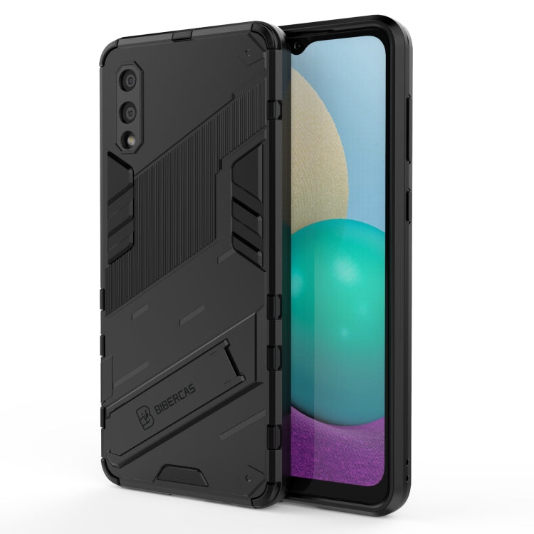 Punk Armor 2 in 1 PC + TPU Shockproof Case with Invisible Holder, For Samsung Galaxy S21+ 5G, For Samsung Galaxy A02 (EU Version), For Samsung Galaxy M31, For Samsung Galaxy M51, For Samsung Galaxy S21 Ultra 5G, For Samsung Galaxy S21 5G