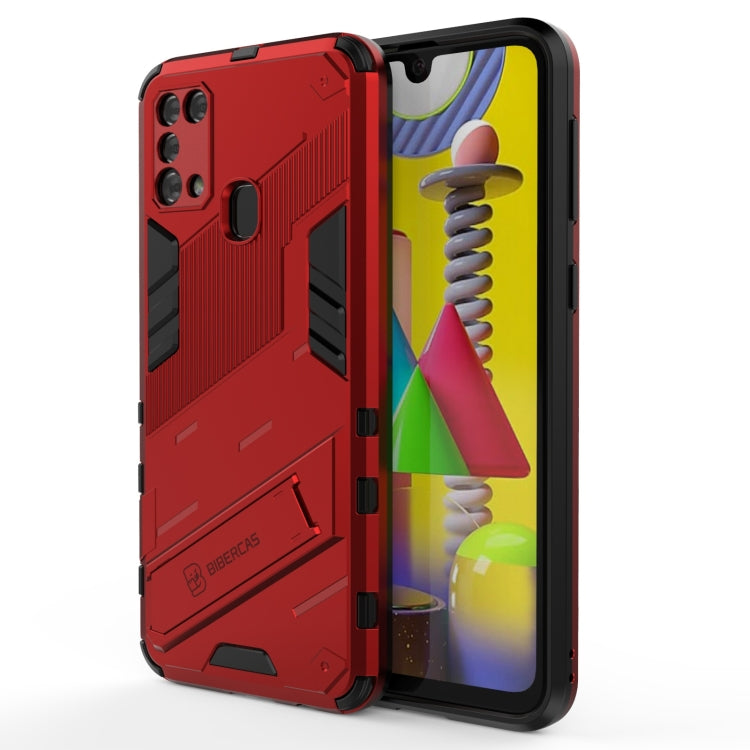 Punk Armor 2 in 1 PC + TPU Shockproof Case with Invisible Holder, For Samsung Galaxy S21+ 5G, For Samsung Galaxy A02 (EU Version), For Samsung Galaxy M31, For Samsung Galaxy M51, For Samsung Galaxy S21 Ultra 5G, For Samsung Galaxy S21 5G