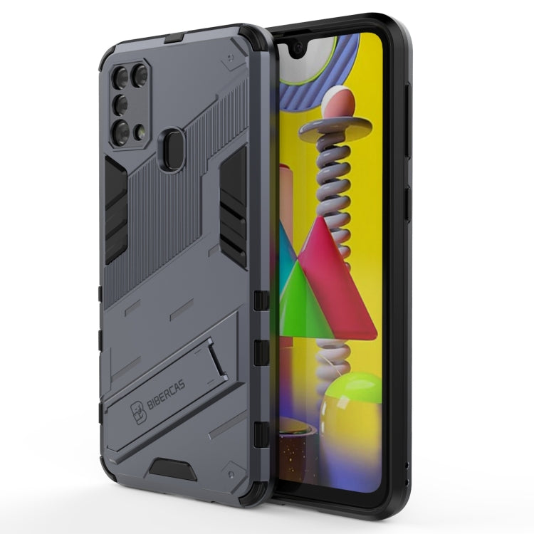 Punk Armor 2 in 1 PC + TPU Shockproof Case with Invisible Holder, For Samsung Galaxy S21+ 5G, For Samsung Galaxy A02 (EU Version), For Samsung Galaxy M31, For Samsung Galaxy M51, For Samsung Galaxy S21 Ultra 5G, For Samsung Galaxy S21 5G