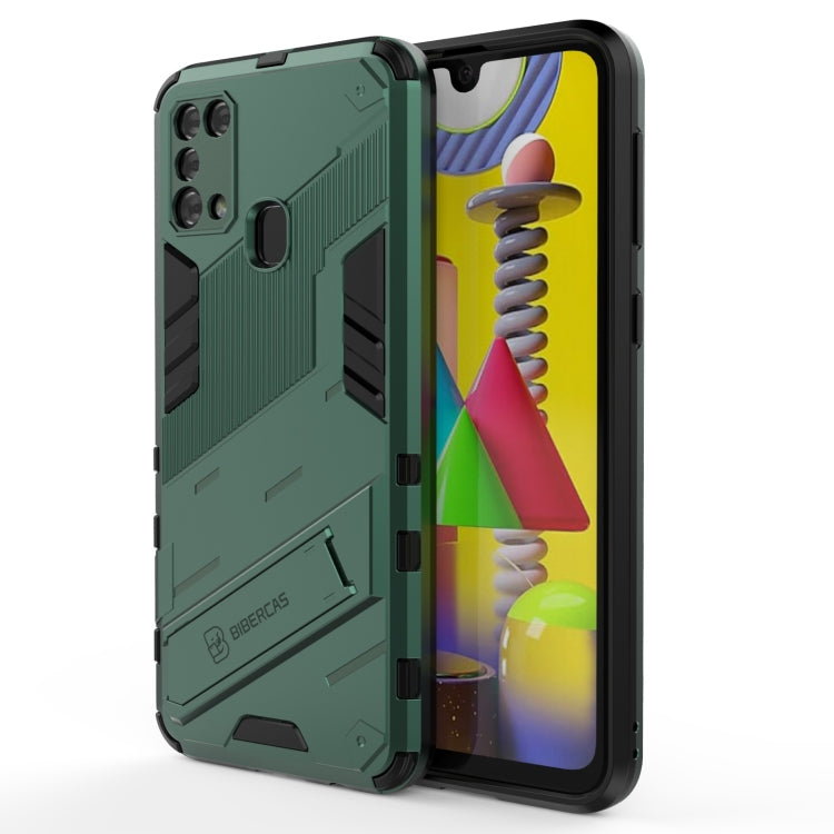Punk Armor 2 in 1 PC + TPU Shockproof Case with Invisible Holder, For Samsung Galaxy S21+ 5G, For Samsung Galaxy A02 (EU Version), For Samsung Galaxy M31, For Samsung Galaxy M51, For Samsung Galaxy S21 Ultra 5G, For Samsung Galaxy S21 5G