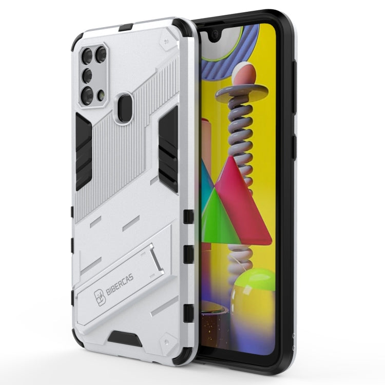 Punk Armor 2 in 1 PC + TPU Shockproof Case with Invisible Holder, For Samsung Galaxy S21+ 5G, For Samsung Galaxy A02 (EU Version), For Samsung Galaxy M31, For Samsung Galaxy M51, For Samsung Galaxy S21 Ultra 5G, For Samsung Galaxy S21 5G