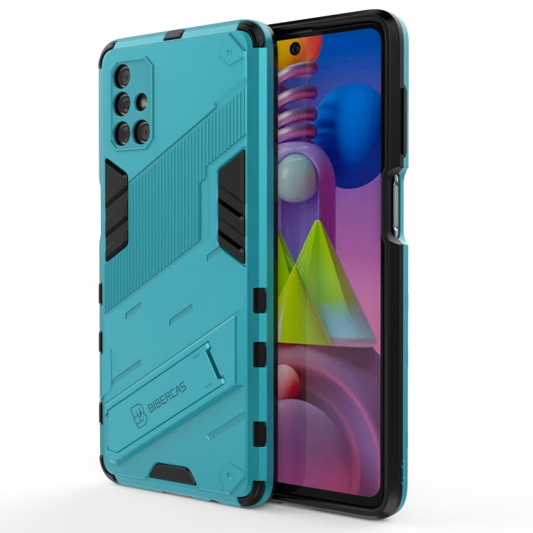 Punk Armor 2 in 1 PC + TPU Shockproof Case with Invisible Holder, For Samsung Galaxy S21+ 5G, For Samsung Galaxy A02 (EU Version), For Samsung Galaxy M31, For Samsung Galaxy M51, For Samsung Galaxy S21 Ultra 5G, For Samsung Galaxy S21 5G