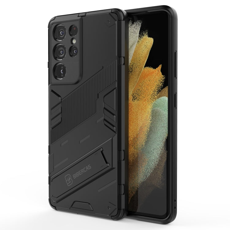 Punk Armor 2 in 1 PC + TPU Shockproof Case with Invisible Holder, For Samsung Galaxy S21+ 5G, For Samsung Galaxy A02 (EU Version), For Samsung Galaxy M31, For Samsung Galaxy M51, For Samsung Galaxy S21 Ultra 5G, For Samsung Galaxy S21 5G